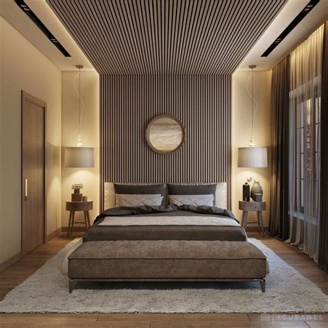 Ceiling panel ideas using wood | Bedroom design, Bedroom, Wall paneling