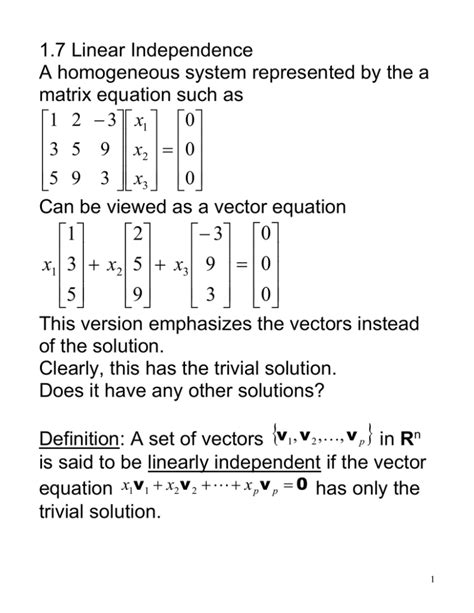 Sec. 1.7 Linear Independence.doc