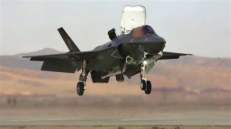 Marines F-35B Vertical Landing/Takeoff from a Temporary Airfield (FARP ...