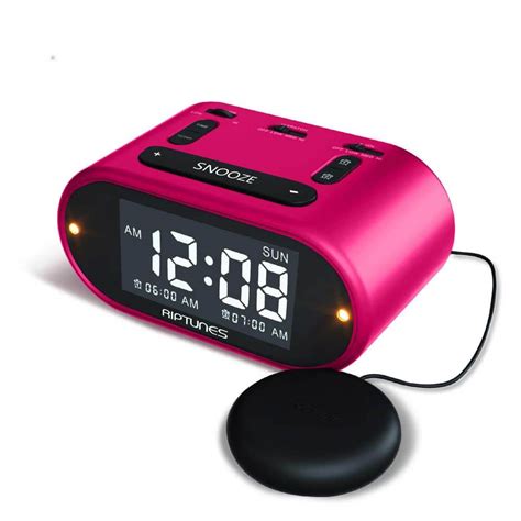 RIPTUNES Vibrating Alarm Clock with Big Snooze Button and Full Range ...