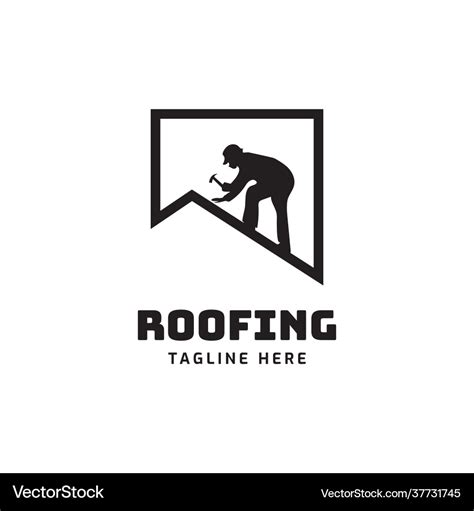 Roofing logo design Royalty Free Vector Image - VectorStock