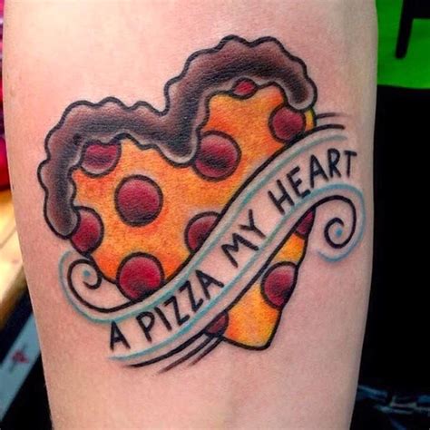 Pizza slice tattoo | Food tattoos, Pizza tattoo, Tattoos