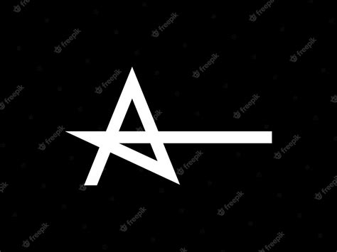 Premium Vector | A logo with a white arrow on a black background