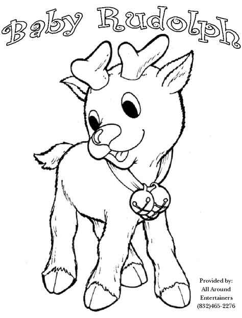 Rudolph coloring pages to download and print for free