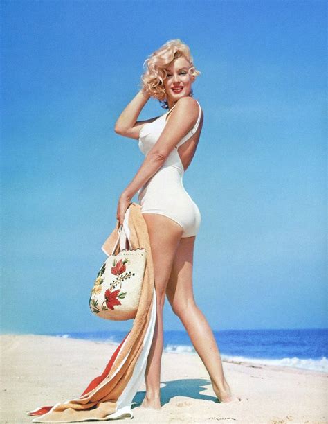 Marilyn Monroe Laughing Beach