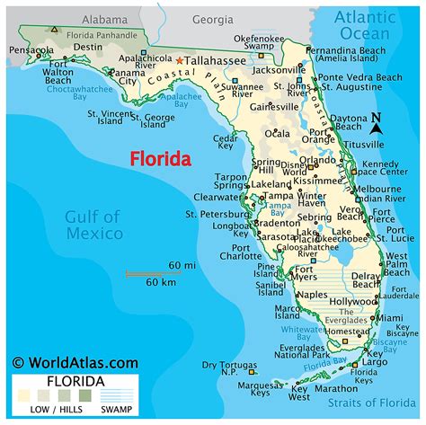 Florida Maps & Facts - World Atlas Amelia Island Beach, Florida Travel ...