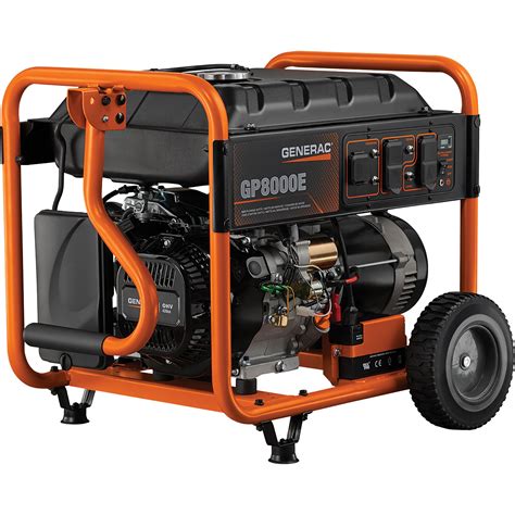 FREE SHIPPING — Generac GP8000E Portable Generator — 10,000 Surge Watts ...