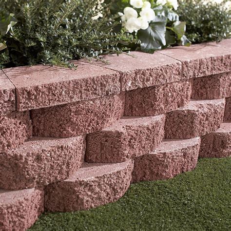 Red Basic Retaining Wall Block 12-in x 4-in at Lowes.com