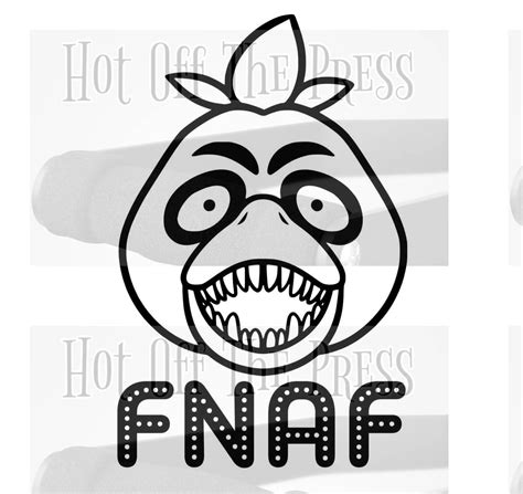 Fnaf Chica Svg Dxf Files For Silhouette For Cricut Vector Etsy | The ...