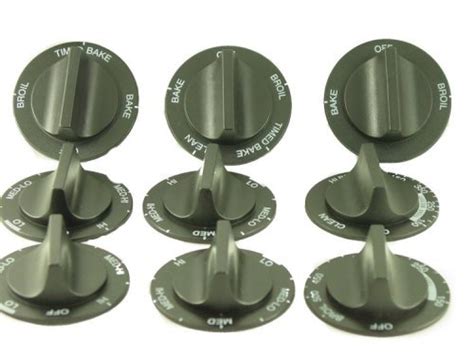 Range Replacement Knobs: Whirlpool Stove Knob Kit, 814362