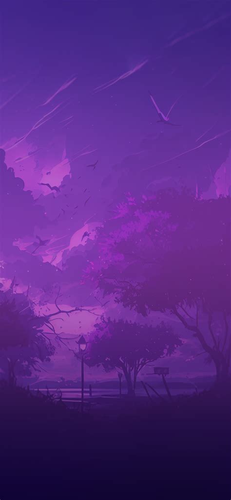 Purple Aesthetic Anime Background Wallpapers - Purple Wallpaper