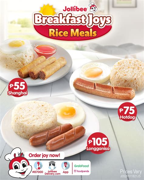 Jollibee Breakfast Menu