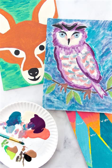 Stencil Painting Ideas For Kids Using Canvas • Kids Activities Blog