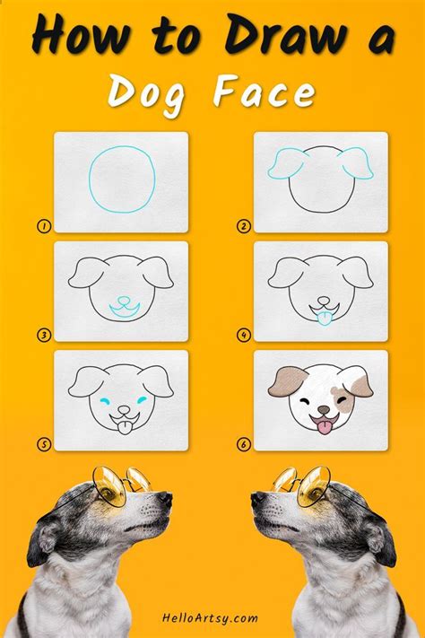 How to Draw a Dog Face | Cute dog drawing, Dog face, Dog drawing tutorial