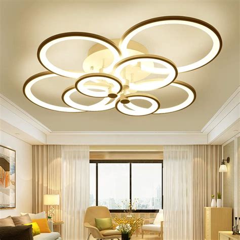 Modern Ceiling Lamp LED Ring Ceiling Light Dimmable Living Room Lamp ...