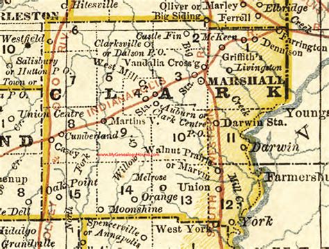 Clark County, Illinois 1881 Map, Marshall