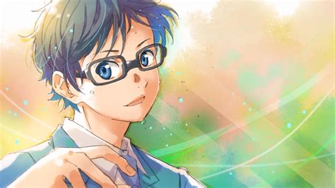 Male anime character with eyeglasses, Shigatsu wa Kimi no Uso, Arima ...