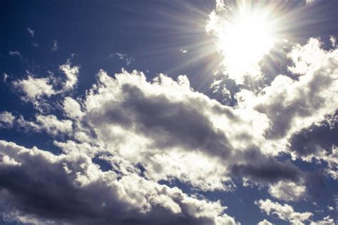 Free Stock Photo of Cloudy sky with sun and sunbeams | Download Free ...