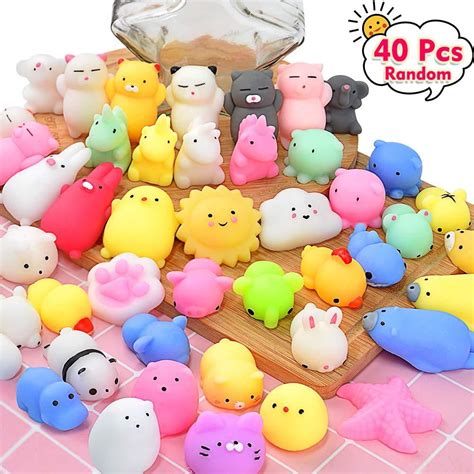 OCATO Squishies Mochi Squishy Toys 40pcs Party Favors for Kids Mini ...