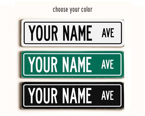 Custom street sign, personalized gift, street name printed on wood ...