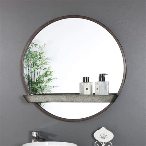 Round Mirror With Shelf Underneath - Mirror Ideas