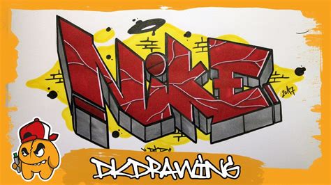 How to draw Nike Graffiti Logo (Simple Letters) - YouTube