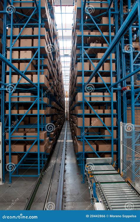 Automated Warehouse with Robots Stock Photo - Image of automated ...