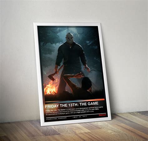 Friday the 13th Poster Friday the 13th Print Gaming Poster 4 Colors ...