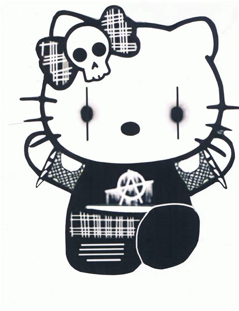 Download Goth Hello Kitty Wallpaper | Wallpapers.com