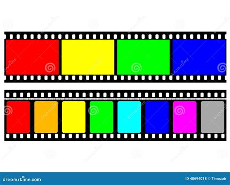 35mm film stock illustration. Illustration of movie, media - 48694018