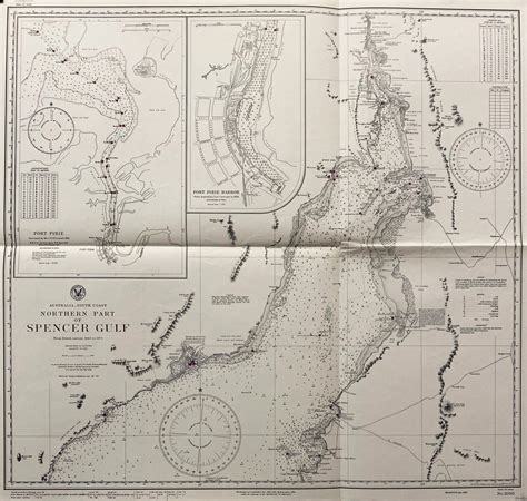 1866 (1944) COASTAL CHART – SA – Northern Part of Spencer Gulf – Port ...