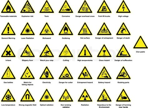 Hazard symbols | Stock vector | Colourbox