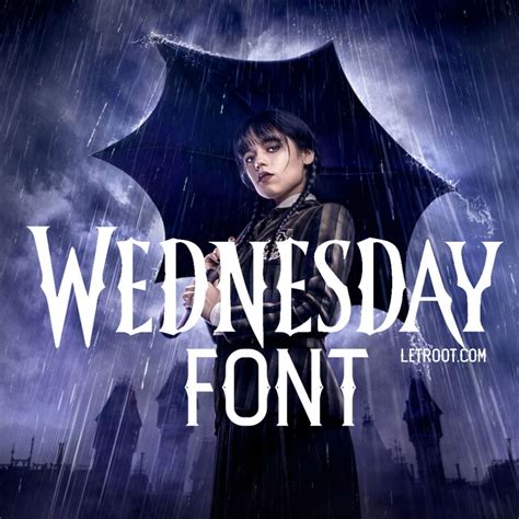 Wednesday Addams Font Free Download | Wednesday addams, Free halloween ...