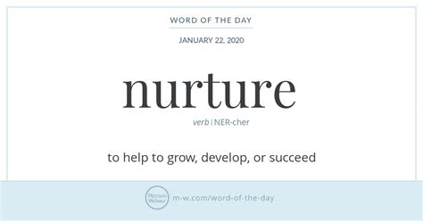 Word of the Day: Nurture | Merriam-Webster