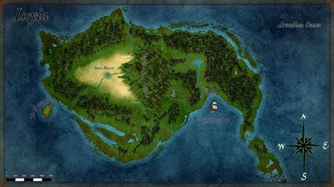 My first map, jungle island with a desert. : wonderdraft