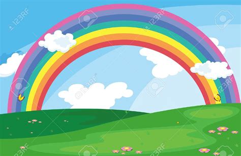 Kristel 1er año Rainbow Background, Cartoon Background, Background ...