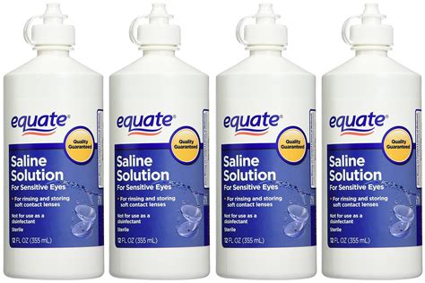 Buy Equate Saline Solution for Sensitive Eyes Twin Pack, 12 fl oz, 4 ...