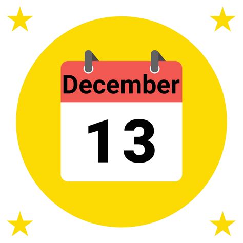 December 13 Daily Calendar Icon 25733847 Vector Art at Vecteezy