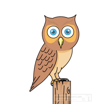 Animal Animated Clipart-Animation of an Owl