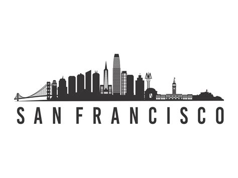 San Francisco city skyline Vector illustration by Bolasz Edogawa on ...