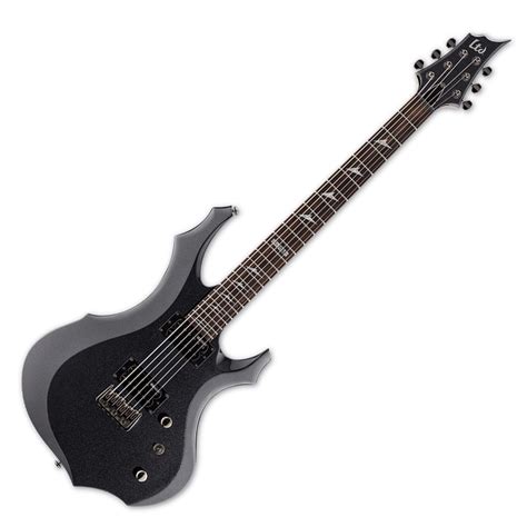 ESP LTD F-200B Baritone Electric Guitar, Charcoal Metallic at Gear4music