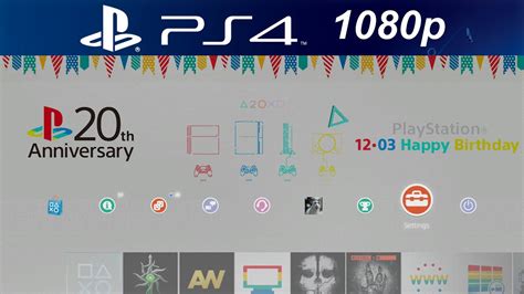 PS4 20th Anniversary Playstation 1 Dynamic Theme [1080p HD PS4] - YouTube