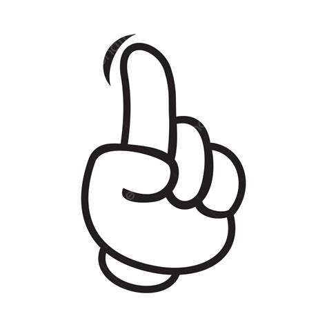 Finger Pointing Up Clipart Black