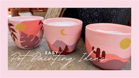 Clay Pot Easy Painting Ideas | Aesthetic Pot Design | DIY Planters ...