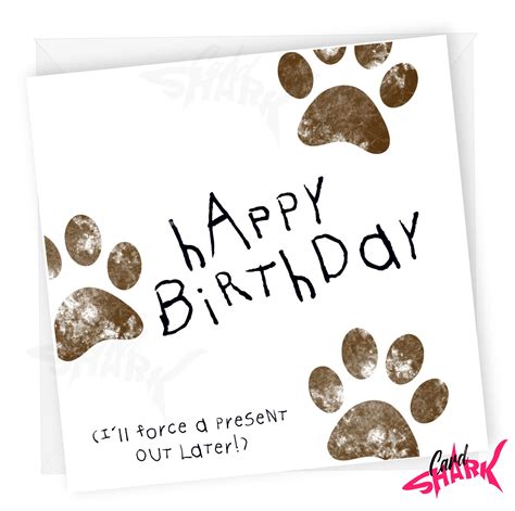 Funny Dog Card Card From Dog Funny Birthday Card Doggy - Etsy