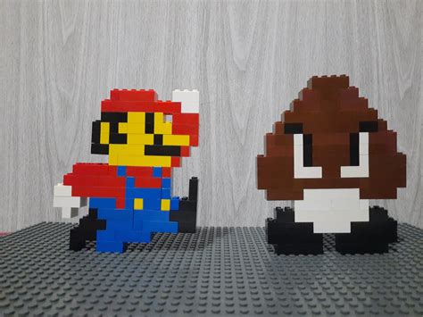 Goomba, Super Mario, Pixel Art, Jump, Lego, Poses, Fictional Characters ...