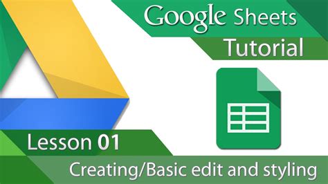 Google Sheets - Tutorial 01 - Creating and Basic Formatting - YouTube