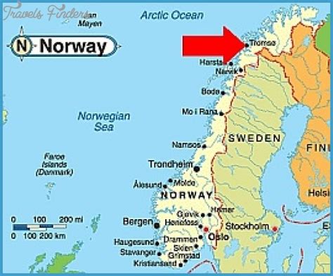 Tromso Norway Map - TravelsFinders.Com