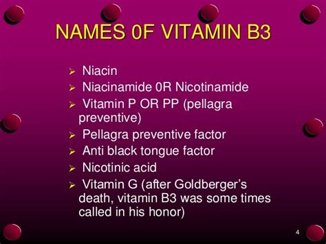 Vitamin B3 Niacin