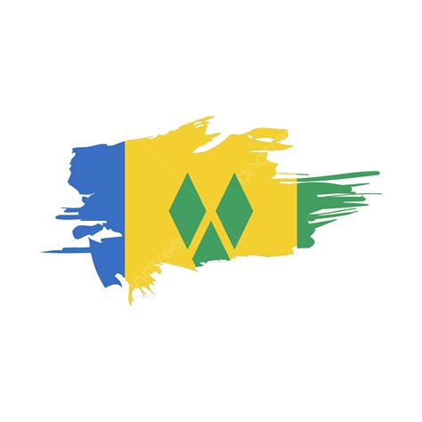 St Vincent Grenadines Flag Brush Stroke Clipart Design, St Vincent ...